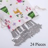 Aneco 24 Pieces Stainless Steel Christmas Spoons Mini Coffee Tea Soup Sugar Dessert Ice Cream Xmas Spoons
