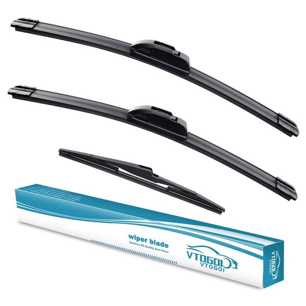 VTOGOI Wiper Blades With Rear Wiper Blades Set For 2017-2022 Kia Sportage,Automotive Replacement Windshield Wiper Blades, That Meet OEM Quality Easy DIY Install 26 "+16"+12"(Set of 3)