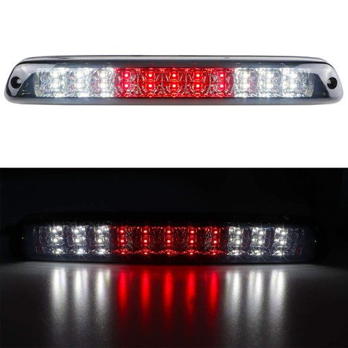 Tresound for 2004-2012 Chevrolet Colorado GMC Canyon LED 3rd Third Tail Brake Light Rear Cargo Lamp High Mount Stop light (Chrome Housing Smoke Lens)