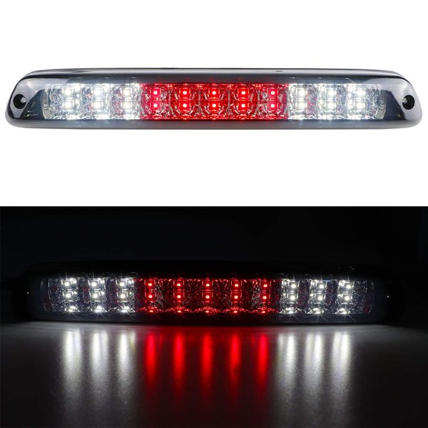 Tresound for 2004-2012 Chevrolet Colorado GMC Canyon LED 3rd Third Tail Brake Light Rear Cargo Lamp High Mount Stop light (Chrome Housing Smoke Lens)