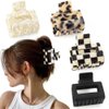 Bmobuo 4 PCS Hair Clips Hair Claw Clips 2" Matte Hair Clips for Thick Hair Square Claw Clips Hair Claw Hair Clips for Thick Hair Cute Hair Clips Hair Clips for Women Square Hair Clips