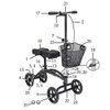 Drive Steerable Knee Walker Replacement Parts (Model 796) (9. Front or Rear Wheel Assembly)