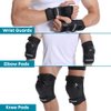 BODYPROX Knee Pads Elbow Pads Wrist Guards Set for Inline Skating, Skateboarding, Roller Derby, BMX Ride, and Rollerblading (Large)
