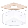 Niteangel Animal Sand-Bath Box: - Acrylic Critter's Sand Bath Shower Room & Digging Sand Container for Hamsters Mice Lemming Gerbils or Other Small Pets (Triangle, Burlywood)