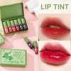 6 Colors Lip Tint Stain Set, Korean Lip Gloss Water Lip Tint Mini Liquid Lipstick Set, Multi-Use Lip and Cheek Tint, Long Lasting, Waterproof, High Pigment, Lip Tint Makeup (Green Lime)