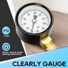 RVGUARD RV Water Pressure Regulator Valve, Brass Lead-Free Adjustable Water Pressure Reducer with Gauge and Inlet Screen Filter for RV Camper Travel Trailer