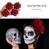 Rose Floral Pin up for Halloween Costume Decoration, Mexican Fabric Rose Flowers Brooch Hair Clip Headpieces for Woman Girl Day of the Dead Hair Decor Halloween Party Costume Decoration（4 Pcs）