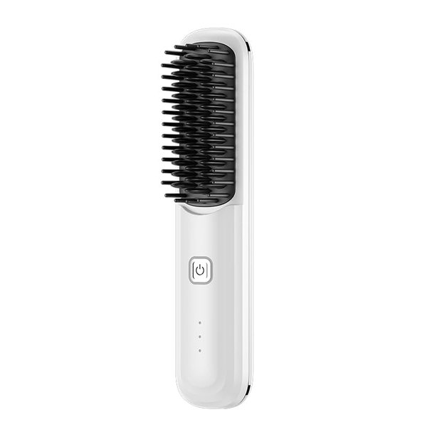 FLUX'S Wireless Hair Straightener Comb: Ultra-Soft Hair Brush, Portable Cordless Design, USB Charging, Hidden Heating, Scalp Massage, LED Display, 30 min auto Power Off, Tooth Comb Design.