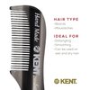 Kent A 81T X-Small Men's Beard and Mustache Pocket Comb, Fine Toothed Pocket Size for Facial Hair Grooming and Styling.Saw-cut Hand Polished. Made in England (Pack of 2)(Tortoiseshell/Graphite)