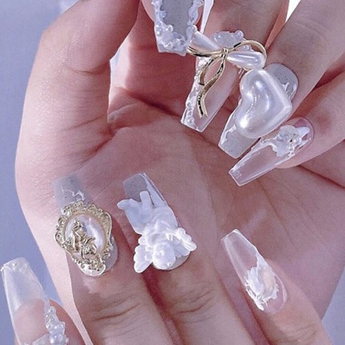 Angel Nail Art Decorations, Resin 5D Love Cupid Angel Nail Art Designs, 32Pcs Three-Dimensional Angel Acrylic Nails Charms for Women Girls Manicure Art, DIY Jewelry Rhinestone Making Craft Supplies