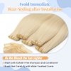 Smartinnov Blonde Hair Extensions for Sew in Hand Tied Real Human Hair Bundles 12 Inch #60 Platinum Blonde Double Weft Hair Extensions Hand Tied Weft Hair Bundles Remy Human Hair for Women 80Gram