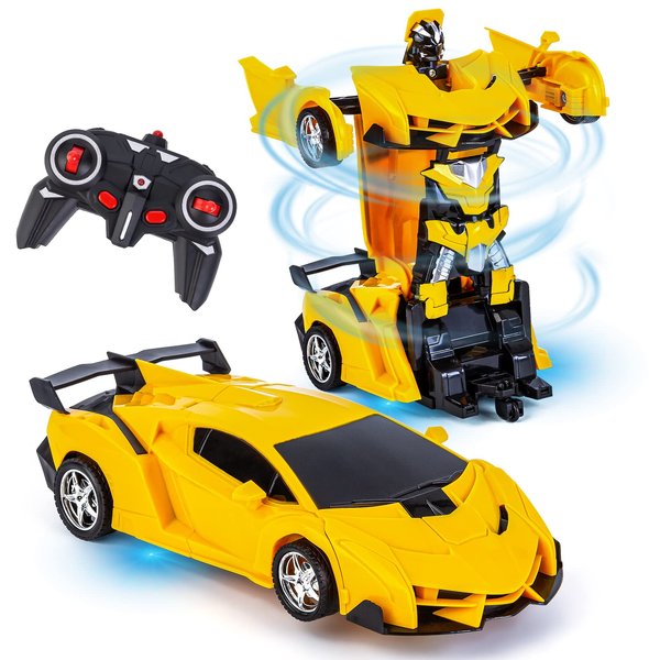 Refasy Kids Toys for Boy Girl Age 5-7,Deformation Robot Car Toys for Children Remote Control Transforming Robot Cars for Kids 8-13 Year Old Best Birthday Xmas Gift for Boys RC Racing Car Toys for Kid