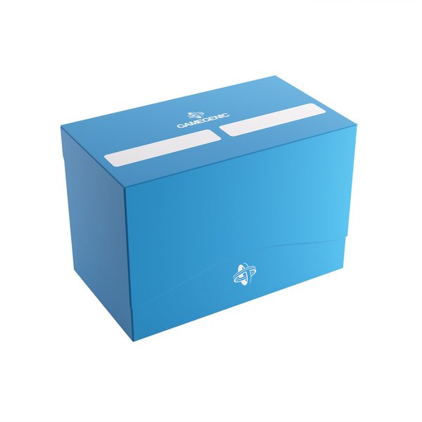 Gamegenic Double Deck Holder 200+ XL - Compact Storage Solution for Two Decks or 200 Double-Sleeved Cards, Includes Two Removable Deck Holders, Blue Color, Made