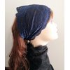 Oyabridal Vintage Lace Headbands for Women Elastic Lace Halloween Headband Party Accessories (Navy)