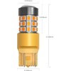 Alla Lighting Newly Upgraded T20 7440 7443 LED Turn Signal Light Bulbs 7444NA 7442NAK, Amber Yellow W3x16q Base, Super Bright 2835-SMD 360° LED Blinker Direction Lamps for Cars, Trucks