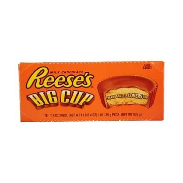 Reeses - Peanut Butter Big Cup - 1.4 Oz - Pack Of 16