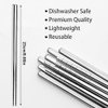 Stainless Steel Chopsticks Reusable Multicolor Lightweight 304 Metal Chopsticks Dishwasher Safe - 5 Pairs (Silver)