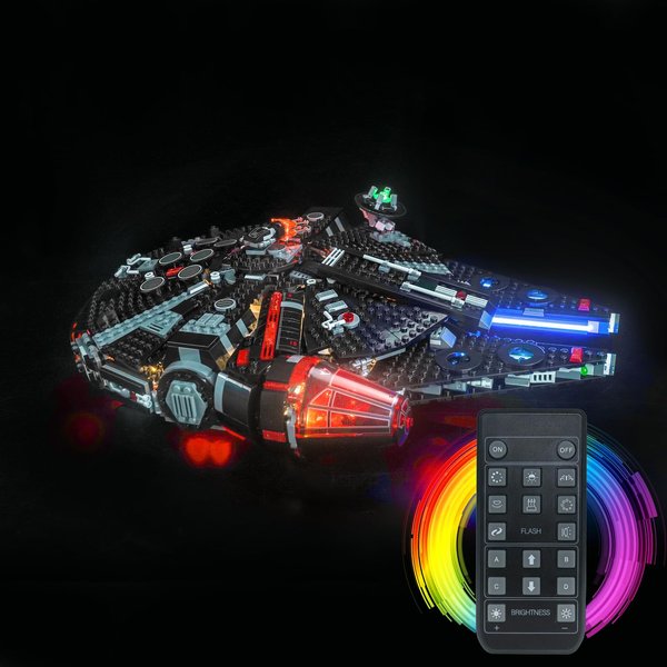 BrickBling LED Light for Lego The Dark Falcon, Creative Lighting Compatible with Lego 75389-No Model (RC Version Light)