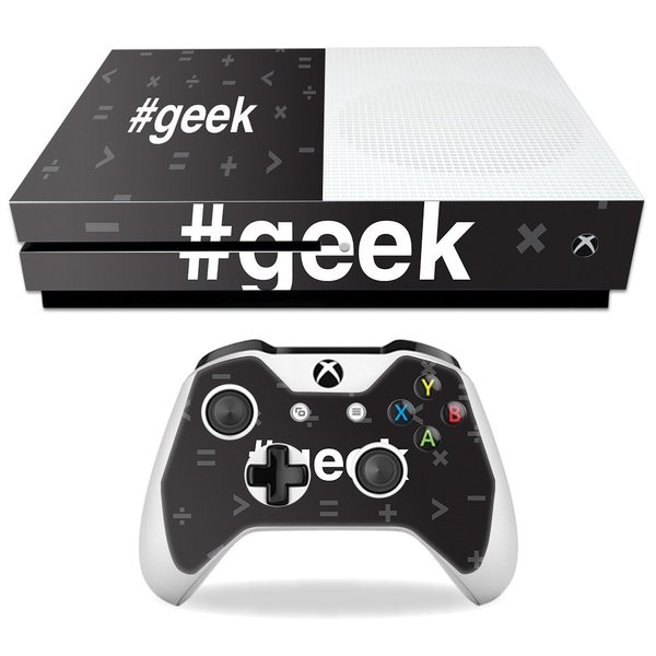 MightySkins Skin Compatible with Microsoft Xbox One S – Geek | Protective, Durable, and Unique Vinyl Decal wrap Cover | Easy to Apply, Remove, and Change Styles | Made in The USA