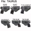 IWB Leather Holster for Inside Waistband Concealed Carry Fits:Taurus G2C G3C / G2S / TH9c TH40c COMPACT / PT111 MILLENNIUM G2 / 709 740 SLIM or Similar Sized Pistols
