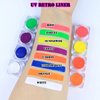 Bowitzki 8x5 Gram Water Activated Eyeliner Hydra Liner Makeup UV Glow Fluorescent Color Graphic Retro Face and Body Paint (UV Color)