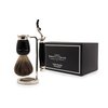 Edwin Jagger S81M586AMZ Imitation Ebony & Nickel Classic Shaving Set with Pure Badger Shaving Brush and Mach 3 Razor for Shaving Cream or Soap for Men and Women