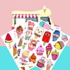 Ice Cream Temporary Tattoos - Ice Cream Birthday Decorations Party Favor Supplies Boy Girl Teen Gift Idea Summer Holiday Festival Outdoor Activity