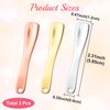 CustomyLife 3 Pcs Facial Spatula Sticks Mini Metal Makeup Spatulas Tiny Skincare Cosmetic Spoons Reusable Face Eye Cream Lotion Applicator Tools Facial Massage Sticks for Women Girls