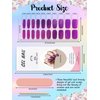 Kalolary Purple Gel Nail Wrap Strips, Purple Mirror Full Nail Wrap Gel Nail Art Polish Sticker Long-Lasting Gel Nail Wrap with Nail File and Stick（UV/LED Lamp Required）