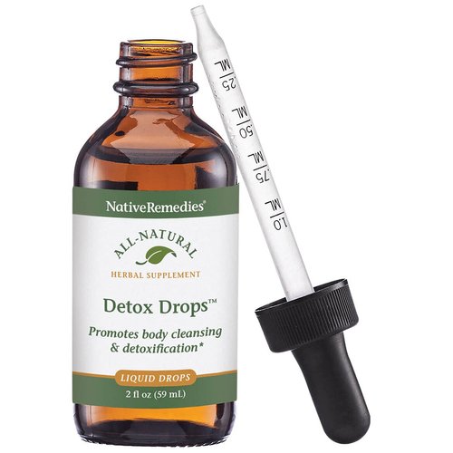 Native Remedies Detox Drops - All Natural Herbal Supplement Promotes Systemic Body Cleansing, Toxin Release and Liver Function and Detoxification - 59 mL