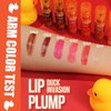 gcdat 3 Colors Lip Plumping Booster, Lip Plumper Gloss, Duck Plump High Pigment Plumping Lip Gloss with Spicy Ginger, Vegan Lip Makeup, 4.8ml Each (Set B, 3 PCS)