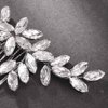 Yean Flower Bride Wedding Hair Comb Crystal Bridal Hair Piece Rhinestone Hair Accessories for Women and Girls (Silver)