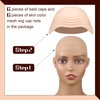 Chunyin 12 Pieces Halloween Bald Caps Set Includes 6 PiecesChunyin Latex Bald Cap and 6 Pieces Wig Scull Cap for Women Men Adults Kids Teens Halloween April Fools Decorations Party Supplies
