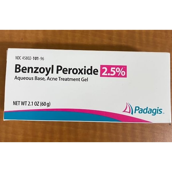 Generic Benzoyl Peroxide 2.5% Acne GEL Aqueous 2.1oz (60 gm) Padagis