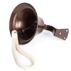 Hanging Dinner Bell Outdoor Bracket Mount Wall Indoor Rope Bell Ship/Boat/Nautical/Door/School/Reception/Home/Church Bell(Copper)