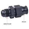 EVIL ENERGY 6AN Male to 3/8" Hardline Compression Fitting Adapter Aluminum Black 2PCS