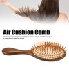 Hair Brush, Sandalwood Wooden Massage Comb, Air Cushion Comb for Men and Women with Cleaning Brush, Wooden Hairbrush Detangling Brush and Brush for Thick or Long Hair