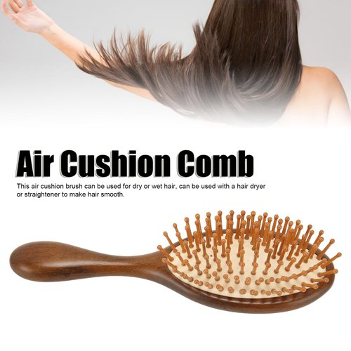 Hair Brush, Sandalwood Wooden Massage Comb, Air Cushion Comb for Men and Women with Cleaning Brush, Wooden Hairbrush Detangling Brush and Brush for Thick or Long Hair