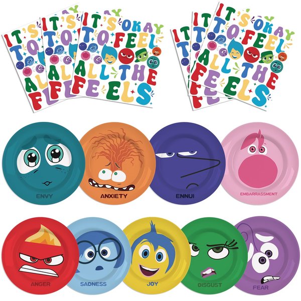 85pcs Inside Birthday Party Decorations Tableware Birthday Party Supplies Set Include 20pcs 9 Inches Dinner Plates, 25pcs 7 Inches Dessert Plates and 40pcs Napkins for 20 Guests Birthday Party