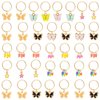 WILLBOND 18 Pieces Summer Butterfly Hair Jewelry for Braids Gold Braid Hair Clips Dreadlock Braid Charms Accessories Hair Rings Jewelry Hair Accessory for Women Girls(Classic Style)