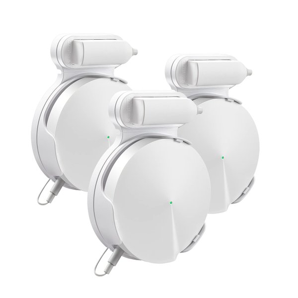 BANGCHEER Wi-Fi Wall Mount, Cable and Power Line Storage Boxes for TP-Link Deco M5, Suitable for Sorting Home Wi-Fi Routers, Wall Mounts That are Easy to be Installed on The Celling (White-3Pack)