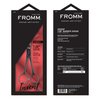 Fromm Professional Invent 7.25" Precision Scissors Over Comb Cutting Barber Shears in Gunmetal Heat Treated Steel Scissors with Opposing Handle, Beveled Blade, Smooth Edge for Crisp Lines