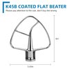 Flat Beater K45B Kitchen Mixer Aid Paddle Stainless Steel for 4.5 Quart Stainless Steel Bowl,Tilt-Head Stand Mixer Beater 1-year warranty