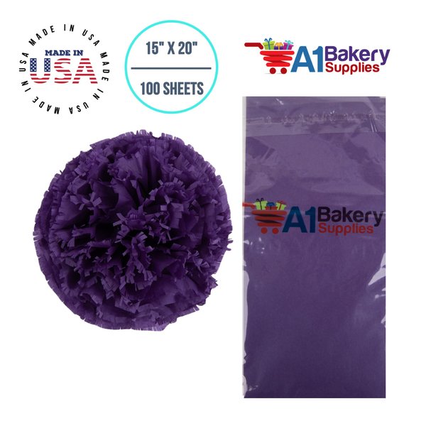 A1BakerySupplies® Premium Gift Wrap Tissue Paper 15 Inch X 20 Inch - 100 Pack (Lavender)