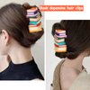 Back To School Hair Clips for Women Girls Orange Book Shape 3.5 Inch Hair Clips Cute Hair Jaw Barrettes for Women Teachers Appreciation Gift Thick and Thin Hair Accessories