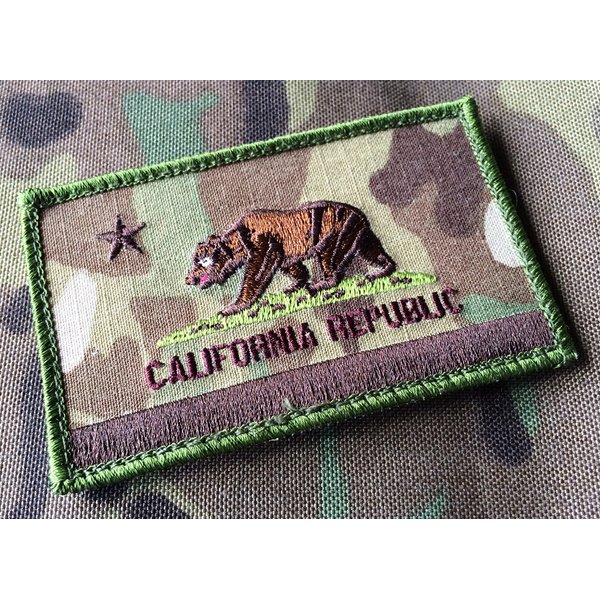 3.5 X 2 California Republic Tactical Multicam Moral britkit Patch