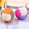 SUNTRADE 3Pcs Cat Toy Sisal Ball Pet Scratching Ball Chew Eco-Friendly Toy Pets Interactive Toy Bite and Wear Resistant(Random Color)