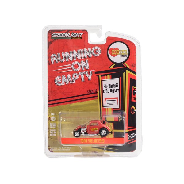 Topo Fuel Altered Dragster Red Running on Empty Series 16 1/64 Diecast Model Car by Greenlight 41160E