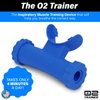 Bas Rutten O2 Inspiratory Muscle Training Device for Improving Diaphragmatic Breathing | Portable Lung Muscle and Respiratory Power Training Device | High Altitude Breathing Trainer | Blue