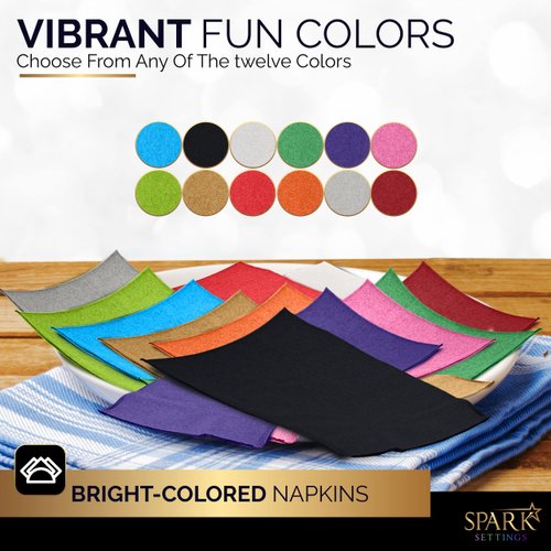 Dinner Napkins Disposable Guest Towels, Orange Beverage Napkins Soft and Absorbent Paper Napkins Dinner Size for Party, Wedding, 8” x 4.5” 2 Ply Party Napkins, Pack of 40 - by Amcrate